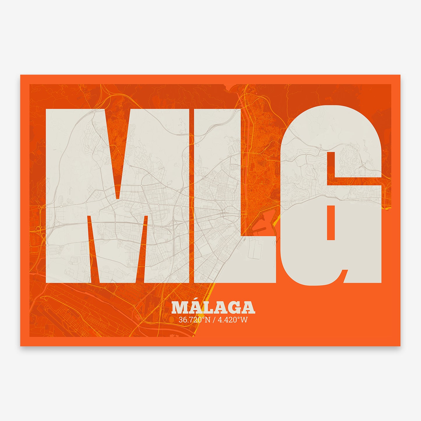 Malaga Map V02 Tribal / No Frame / No