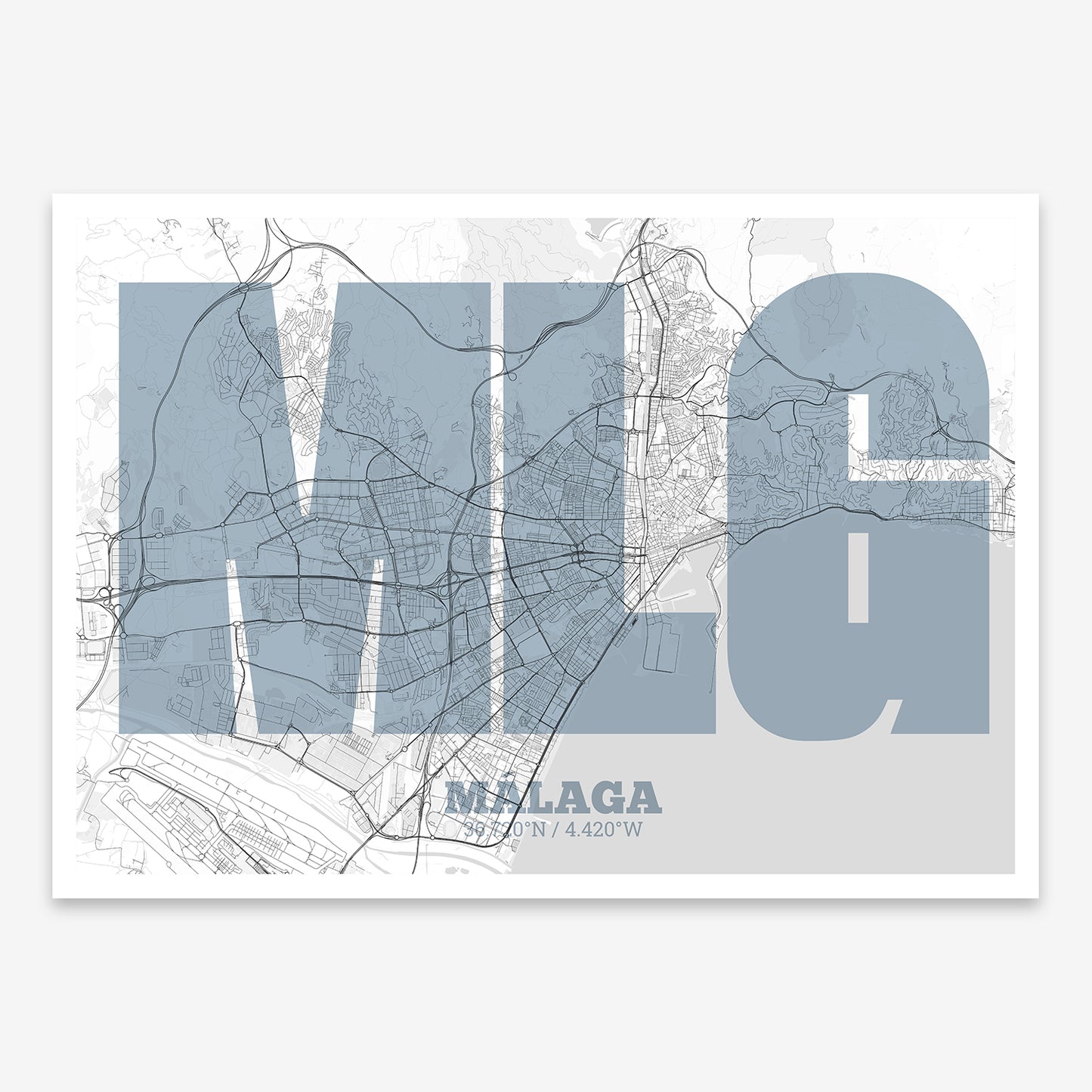 Malaga Map V02 Urban / No Frame / No