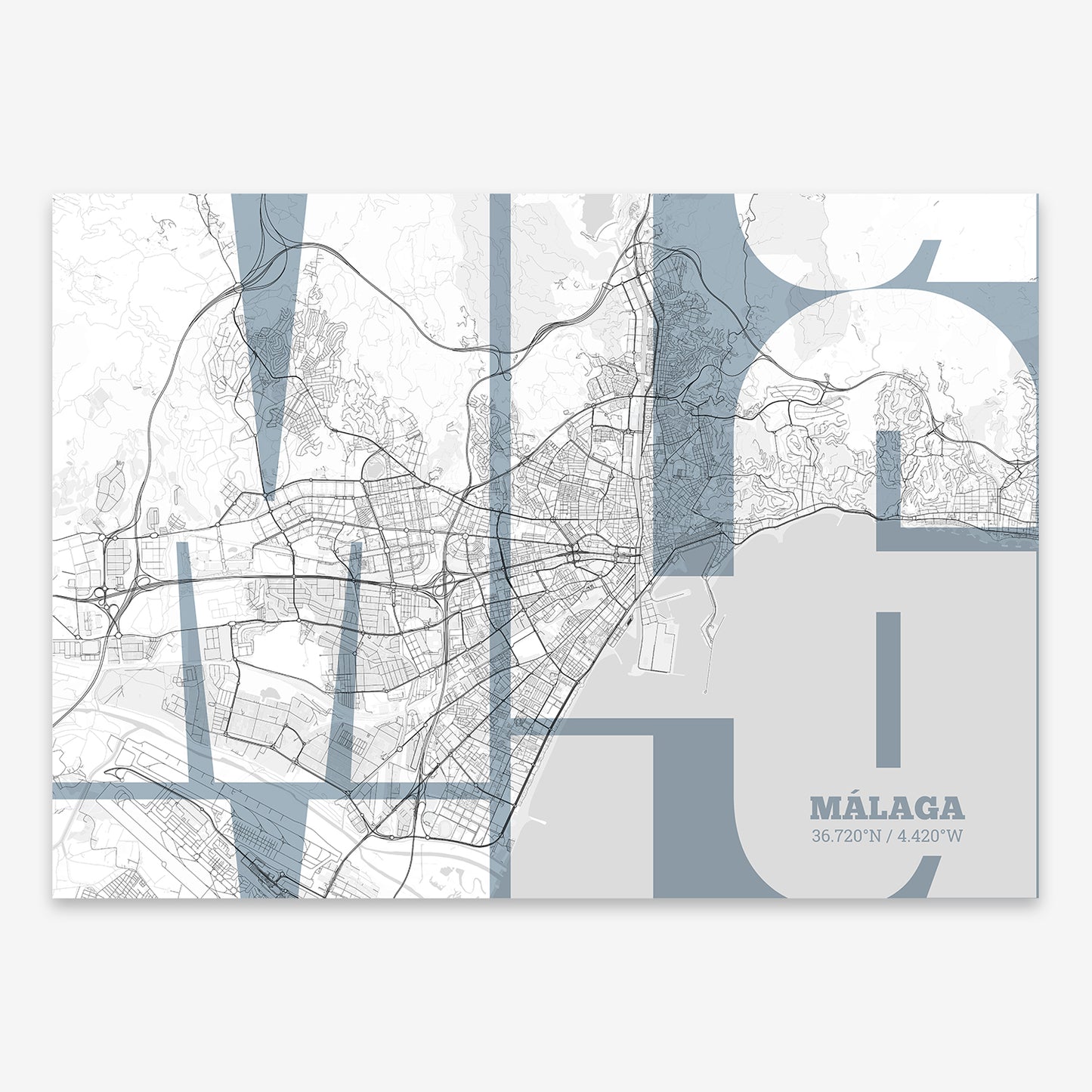 Malaga Map V03 Urban / No Frame / No