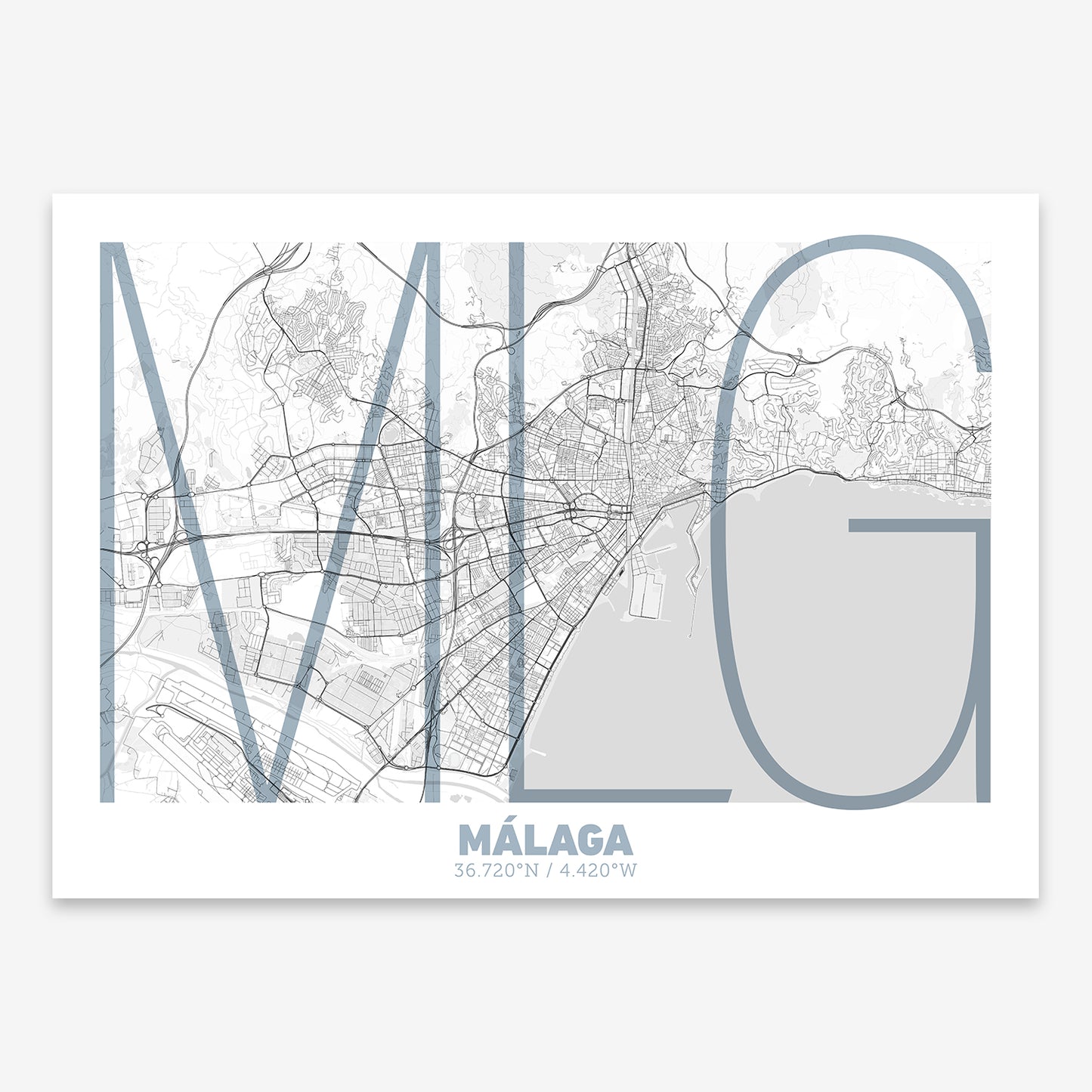 Malaga Map V07 Urban / No Frame / No