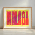 Graphic souvenir of Malaga – Contemporary typographic print