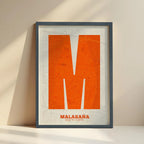 Decorative print of Malasaña, Madrid – Modern typographic art