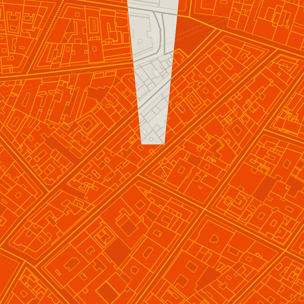 Detalle de la lámina tipográfica de Malasaña, textura del papel Giclée