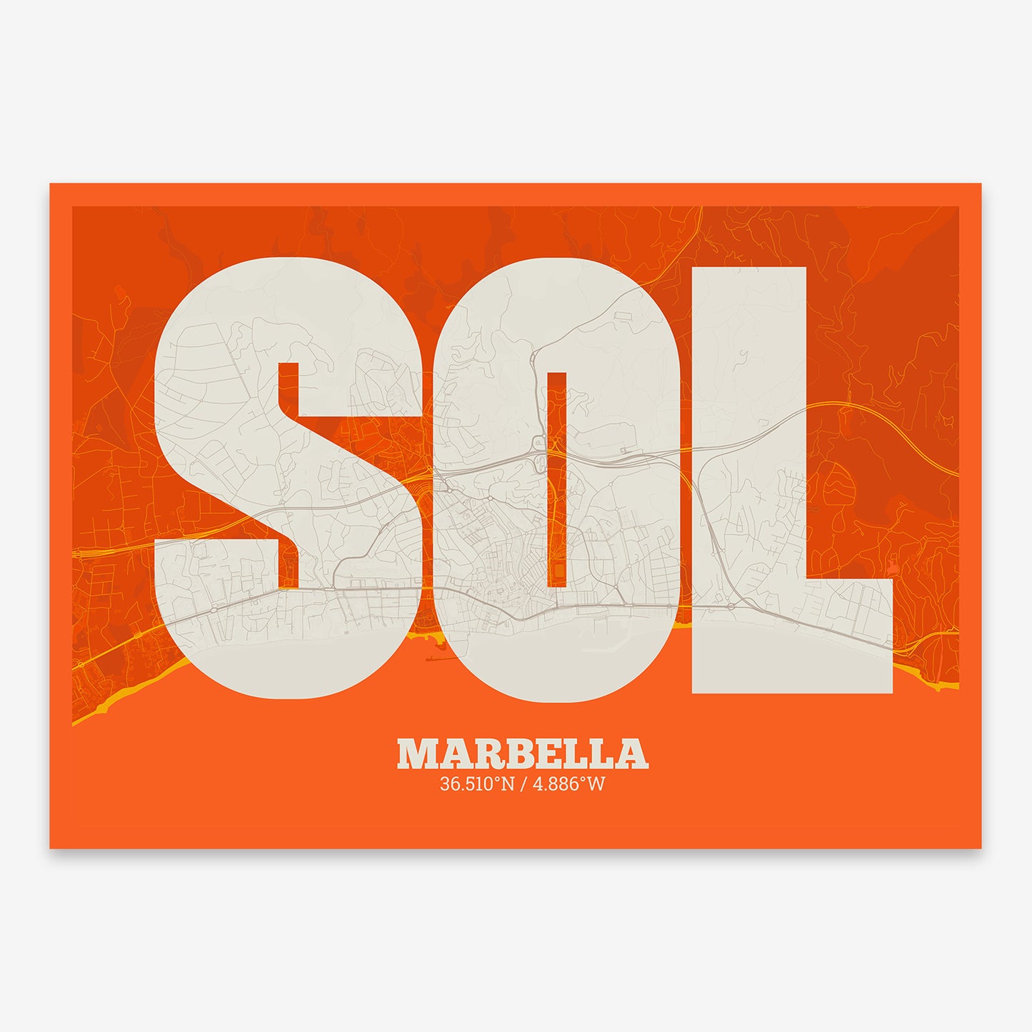 Marbella Map V02 Tribal / No Frame / Yes