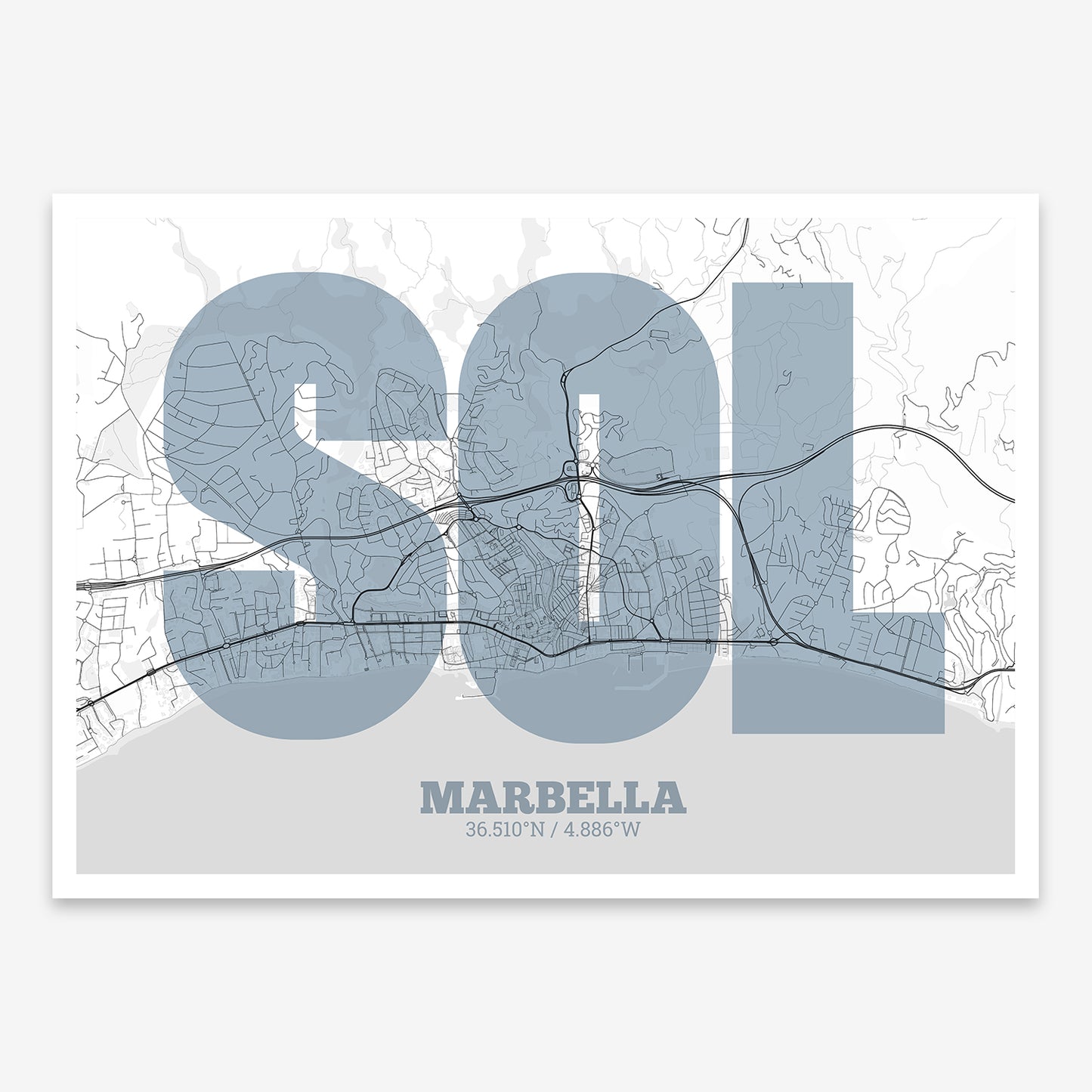 Marbella Map V02 Urban / No Frame / No