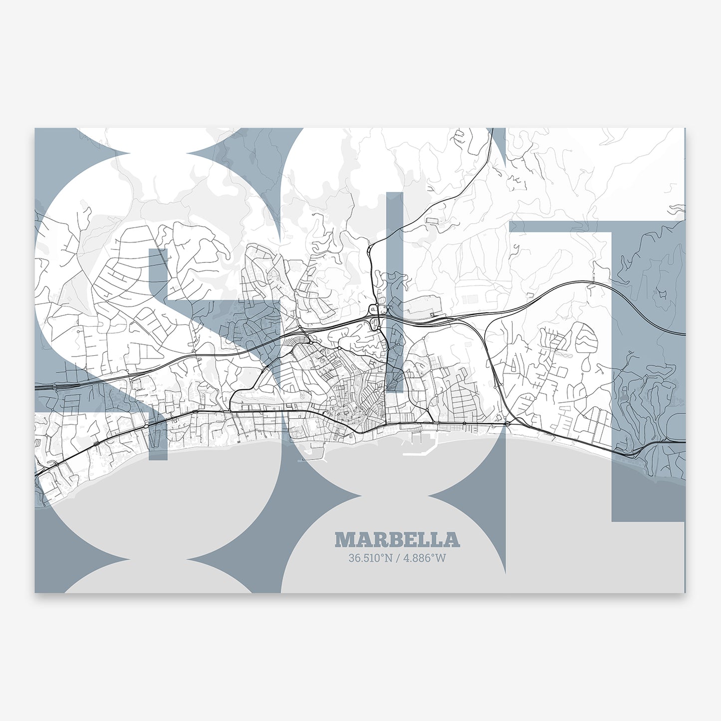 Marbella Map V03 Urban / No Frame / No