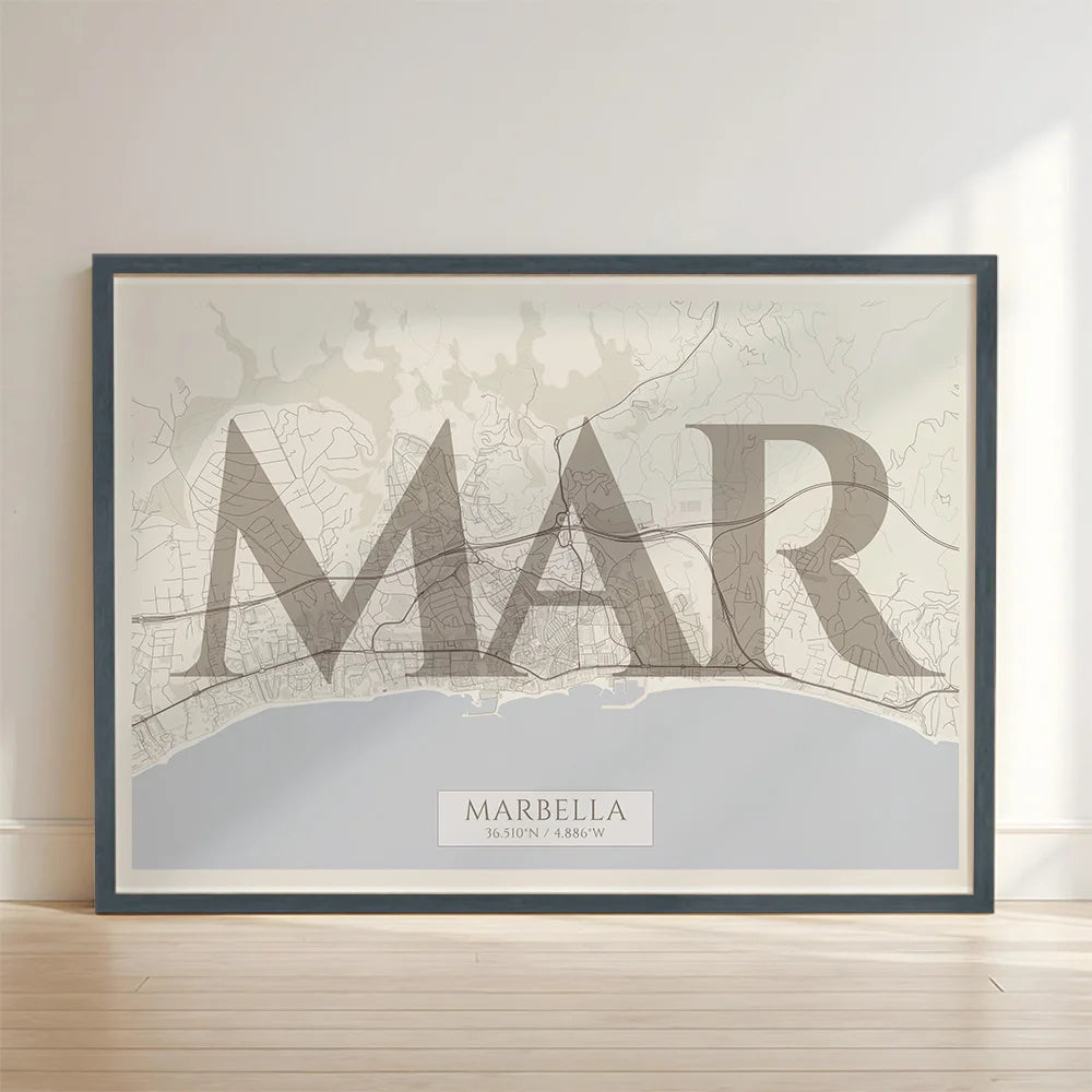 Elegant Marbella Print – Minimalist and Sophisticated Poster