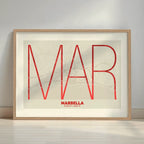 Marbella decorative poster – Ultra-fine typographic art
