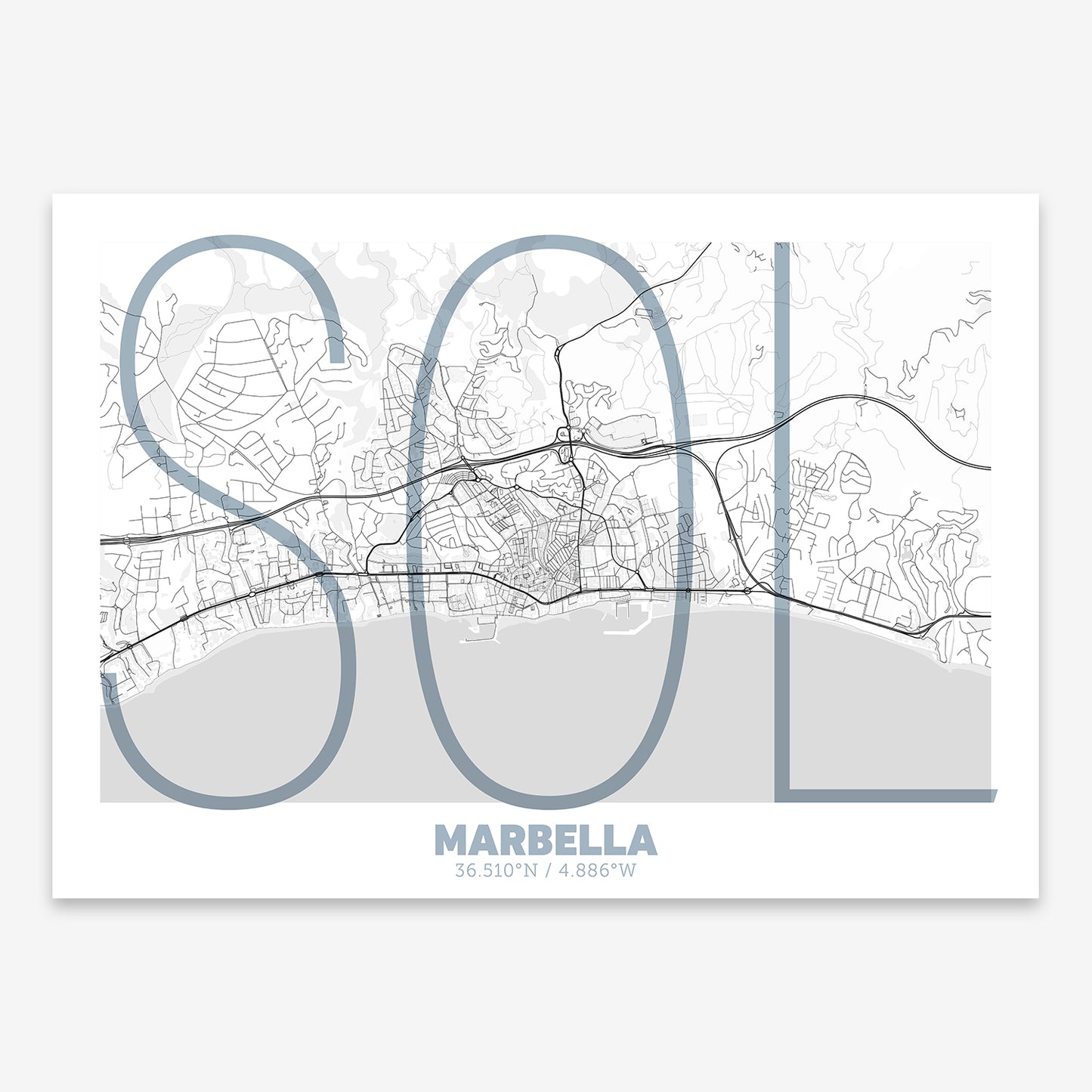 Marbella Map V07 Urban / No Frame / No