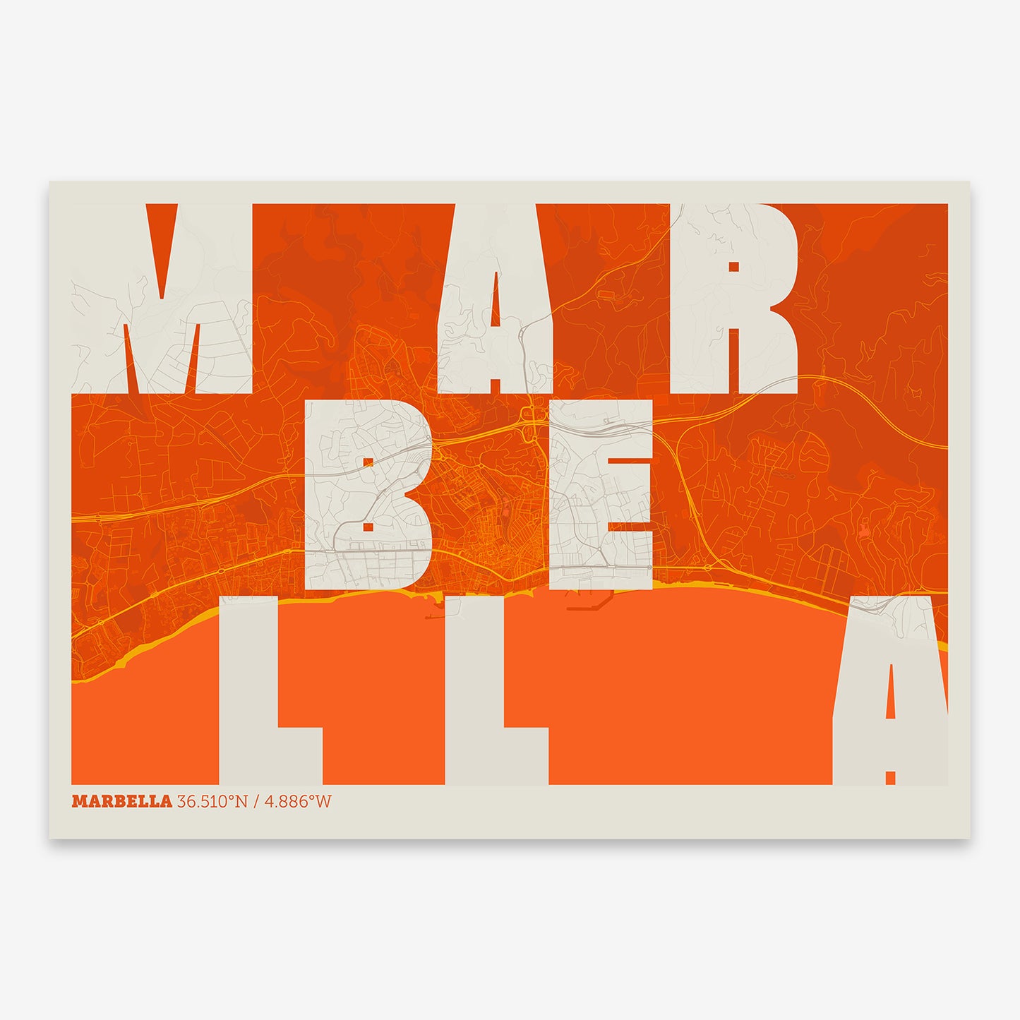 Marbella Map V08 Tribal / No Frame / No