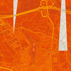 Detalle de la lámina tipográfica de Marbella, textura del papel Giclée