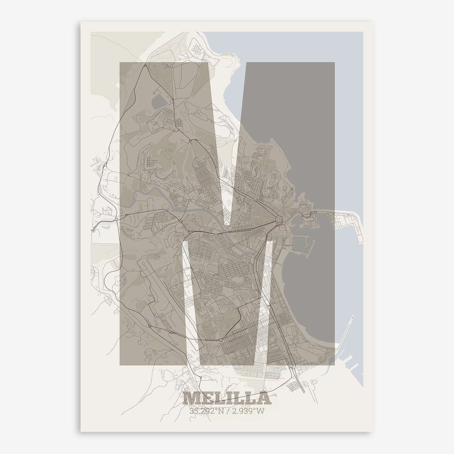 Melilla Map V02 rustic