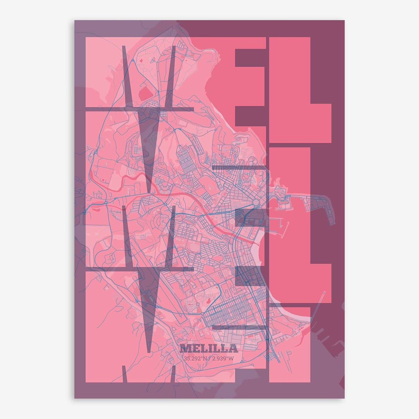 Melilla Map V03 tuscan