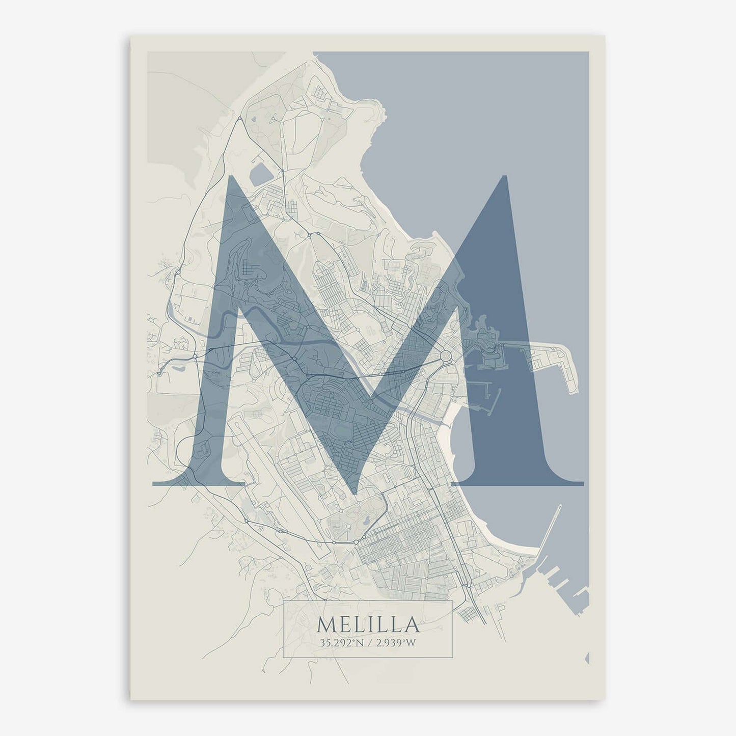 Melilla Map V06 seaside