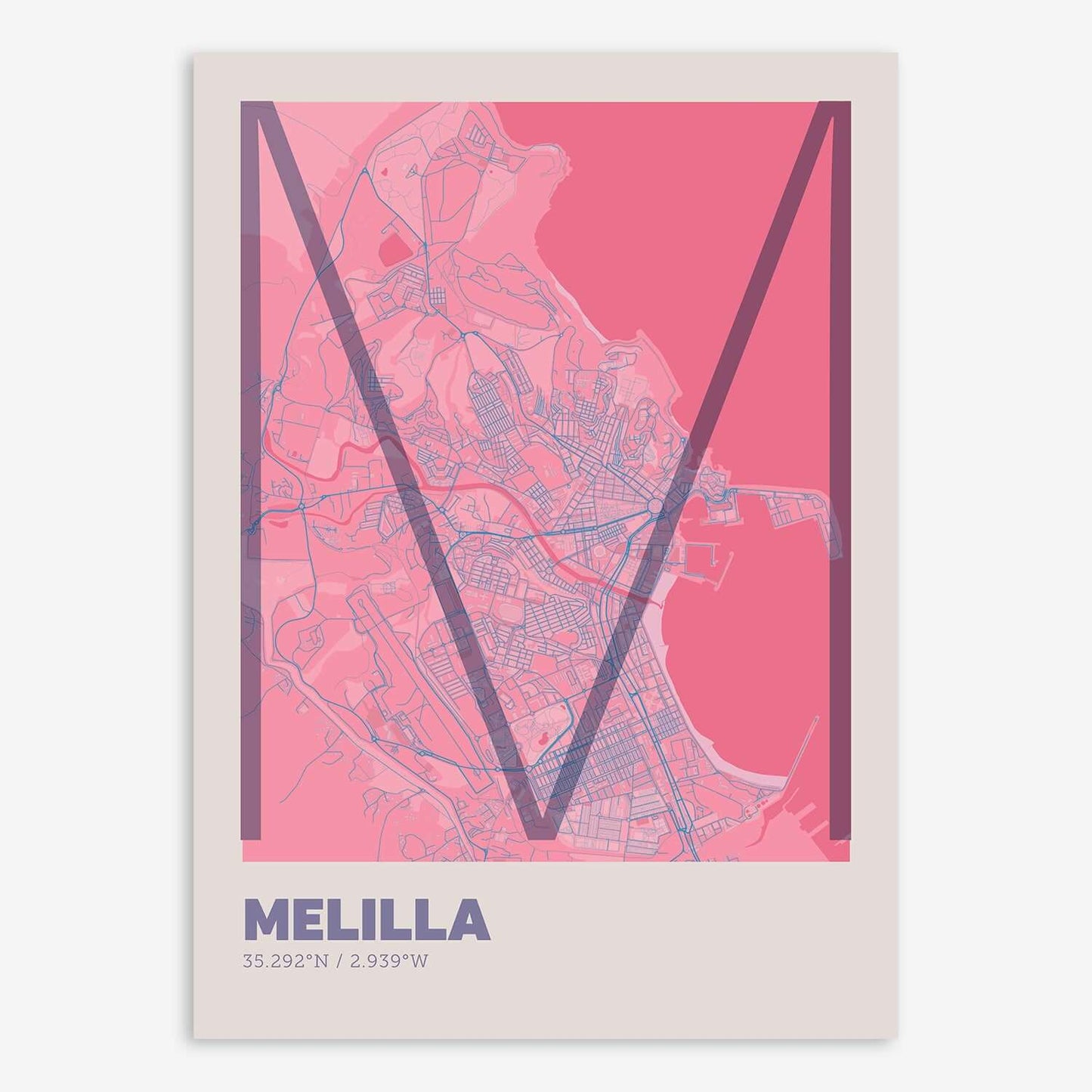 Melilla Map V07 tuscan