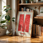 Decorative print of Murcia – Modern typographic art