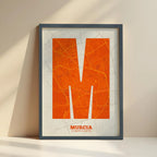 Decorative print of Murcia – Modern typographic art