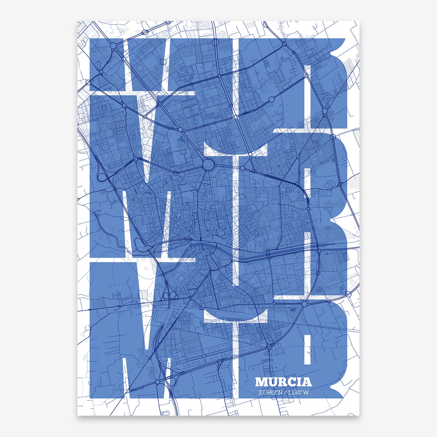 Murcia Map V03 Med / Frame / No