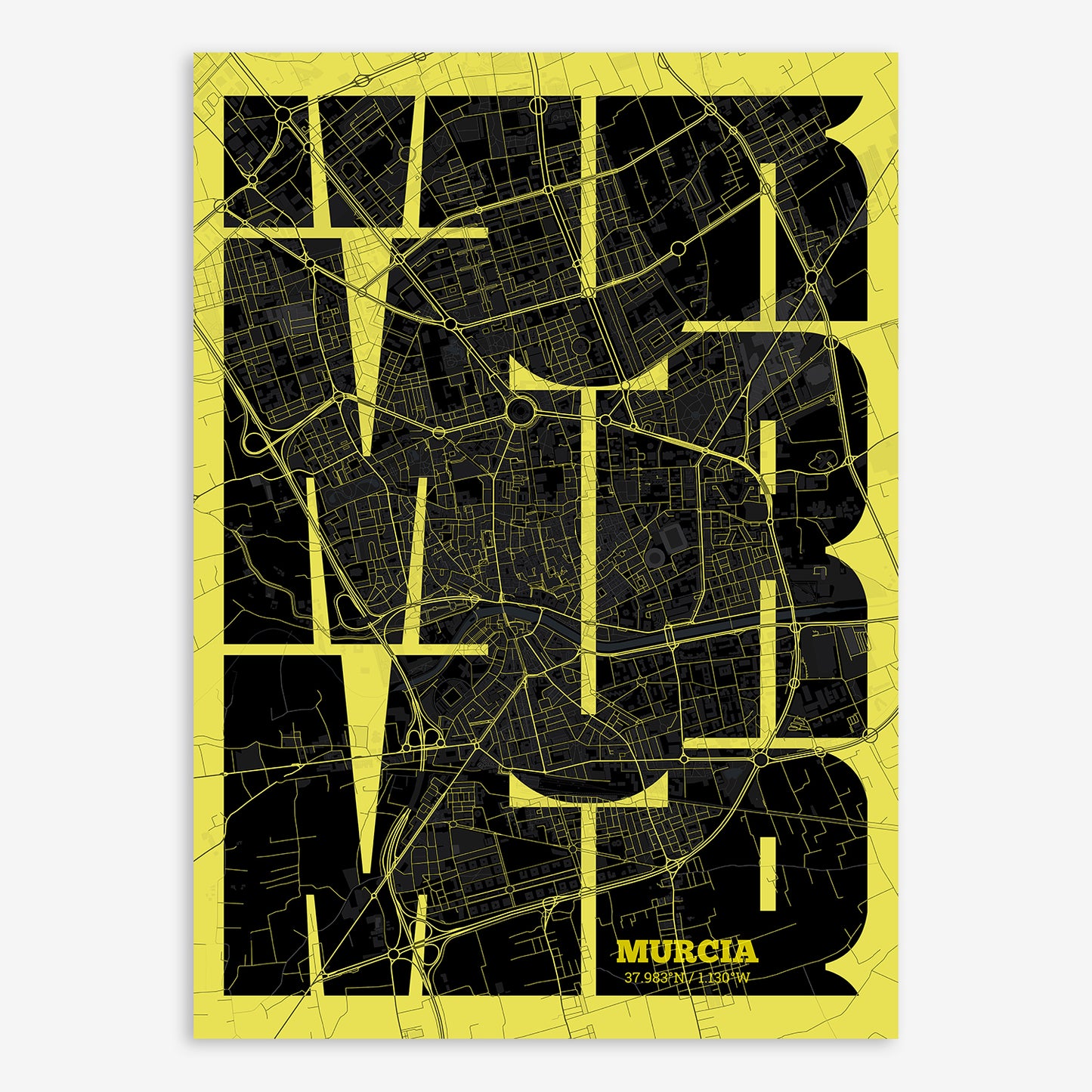 Murcia Map V03 Night / Frame / Yes