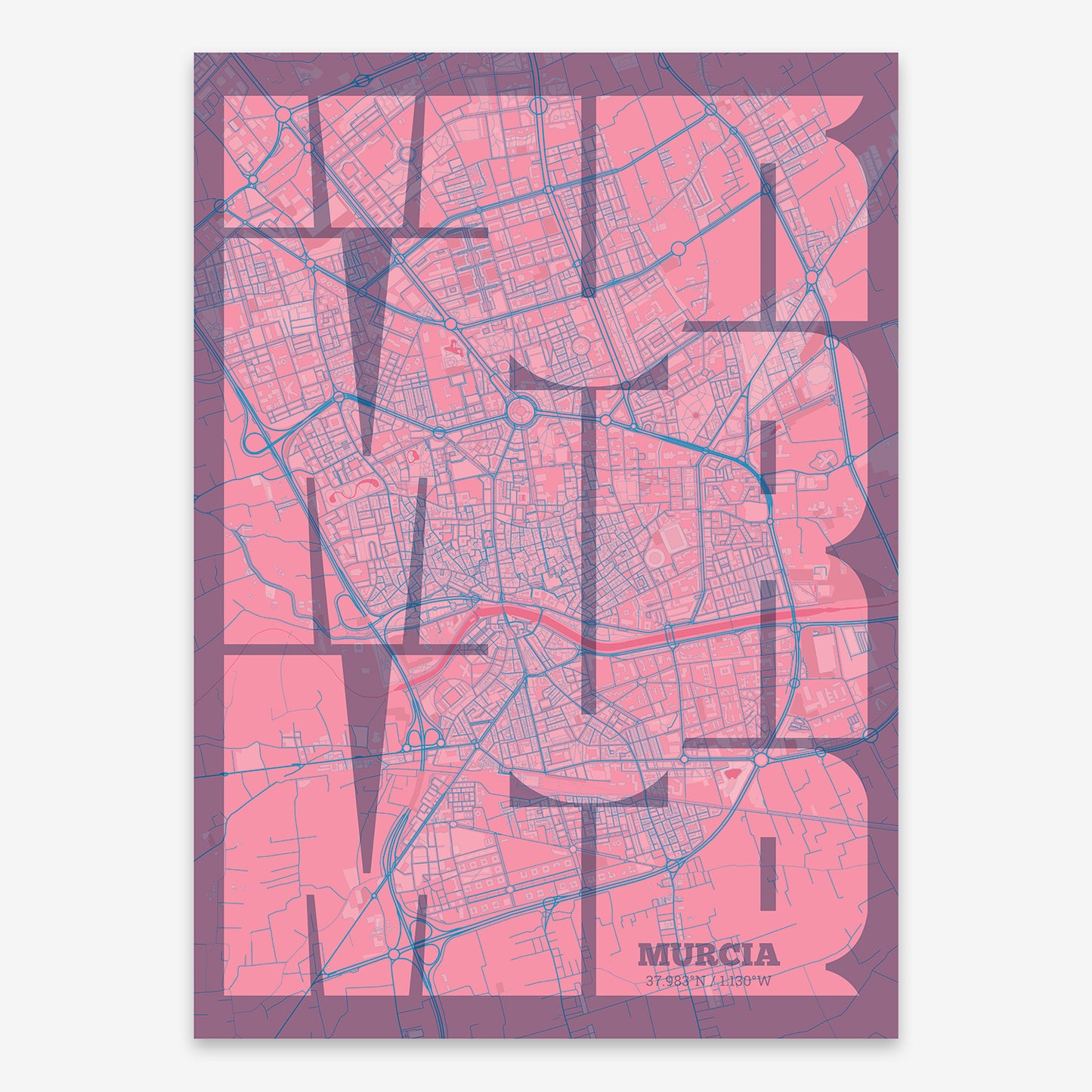 Murcia Map V03 Tuscan / Frame / Yes