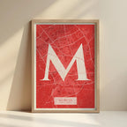Elegant print of Murcia – Minimalist and sophisticated poster