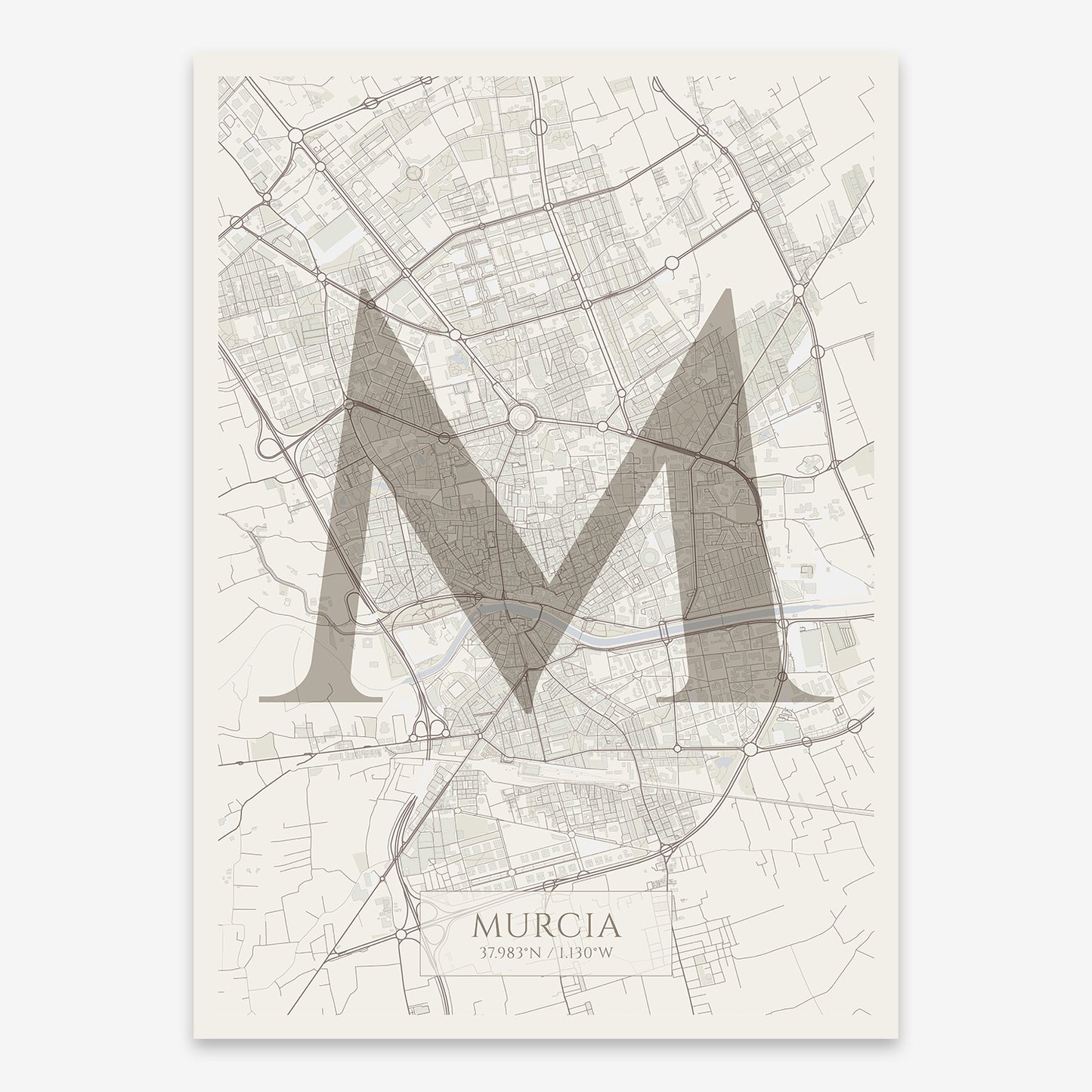 Murcia Map V06 Rustic / No Frame / No