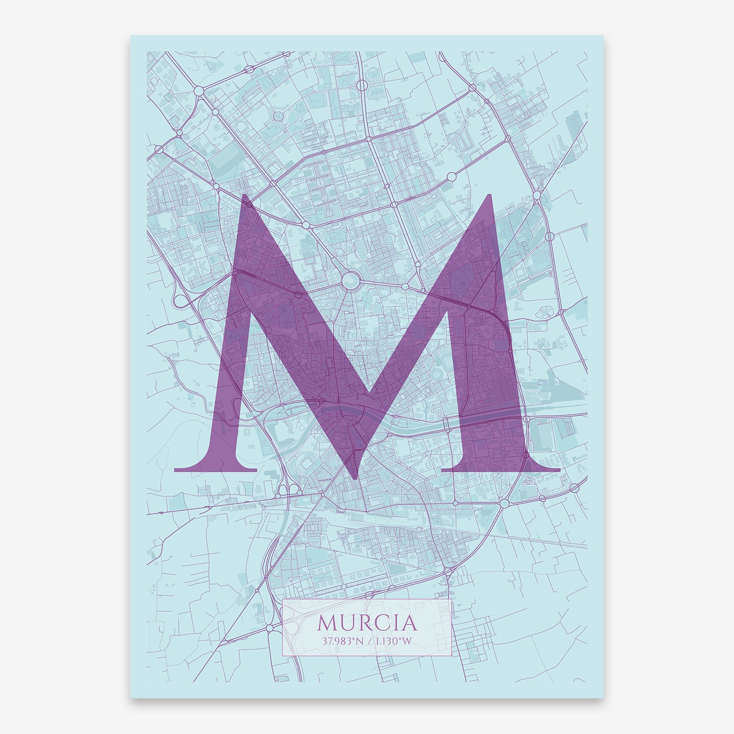 Murcia Map V06 Shabby / No Frame / No