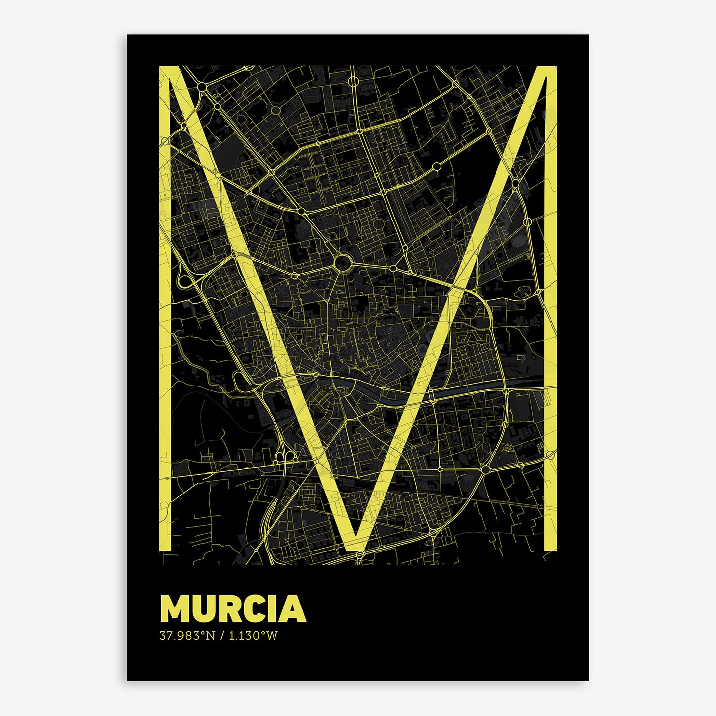 Murcia Map V07 Night / No Frame / No