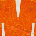 Detalle de la lámina tipográfica de Murcia, textura del papel Giclée