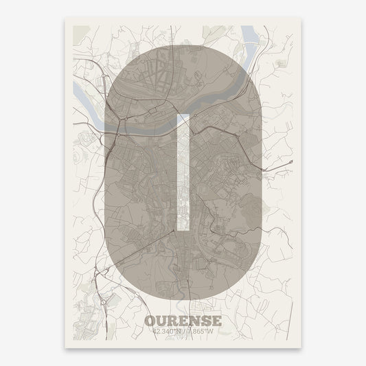 Ourense Map V02 rustic