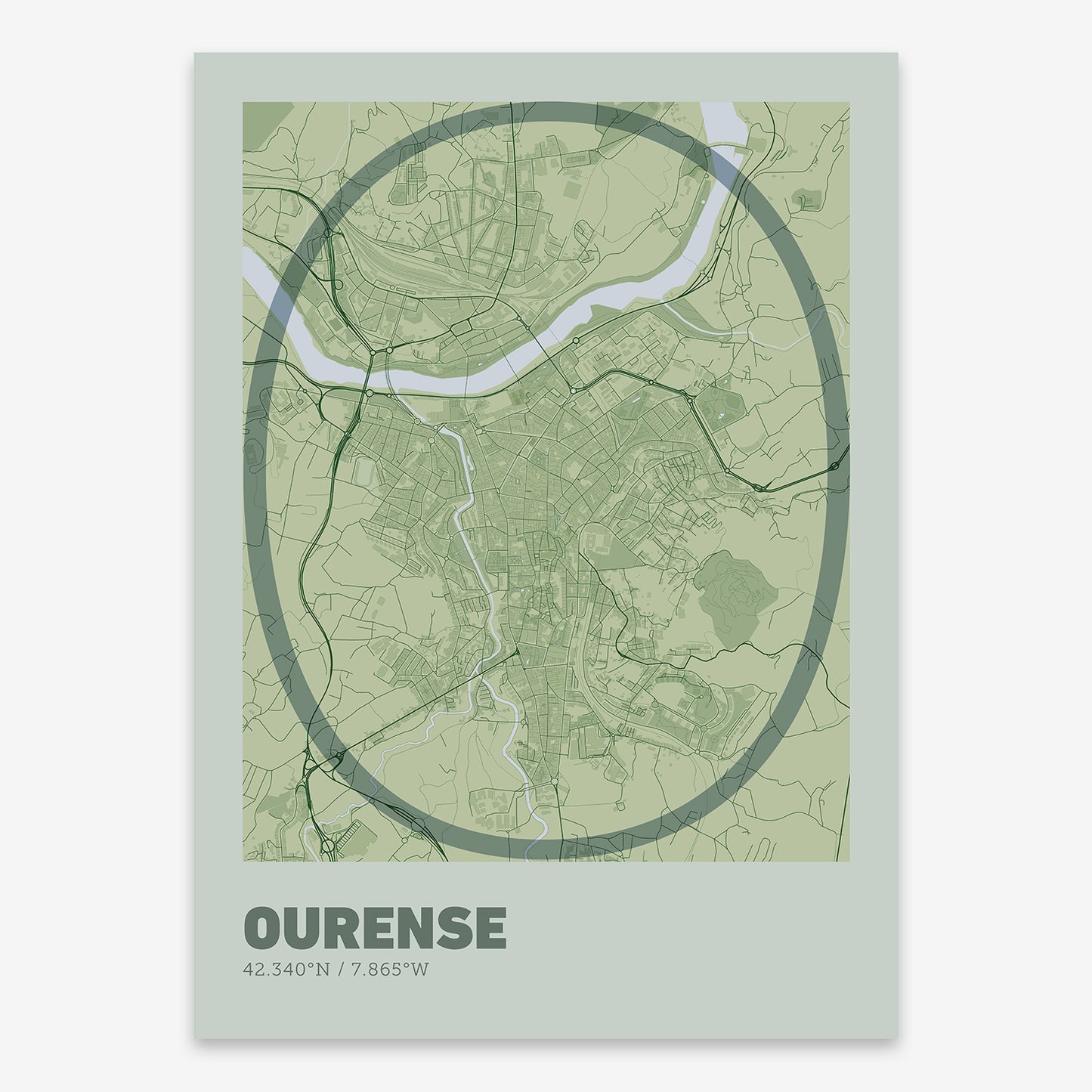 Ourense Map V07 Kyoto / No Frame / No