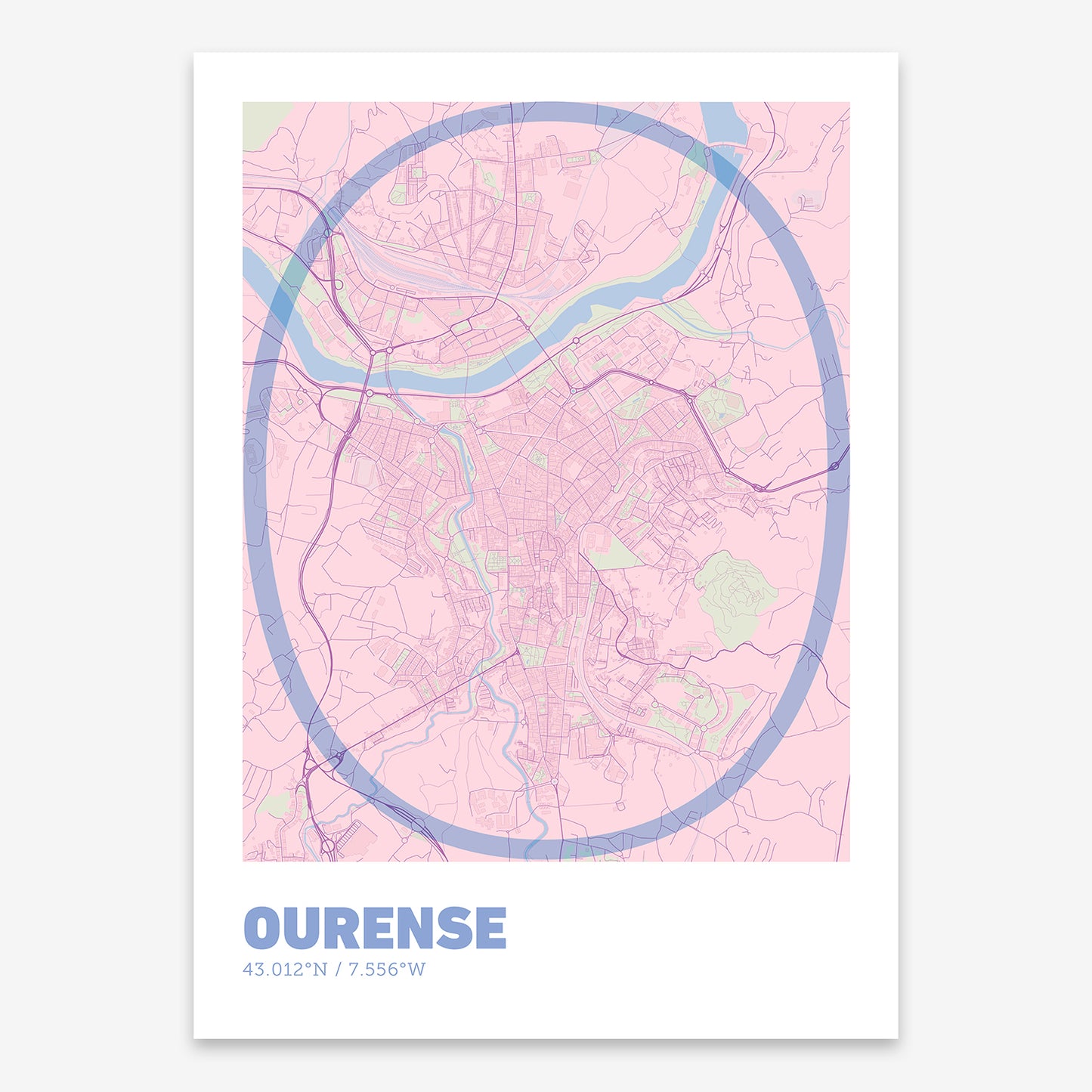 Ourense Map V07 Nursery / No Frame / No