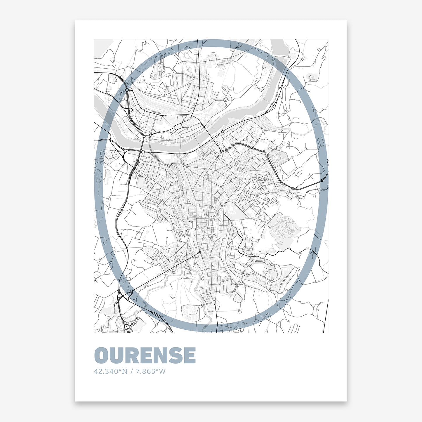 Ourense Map V07 Urban / No Frame / No