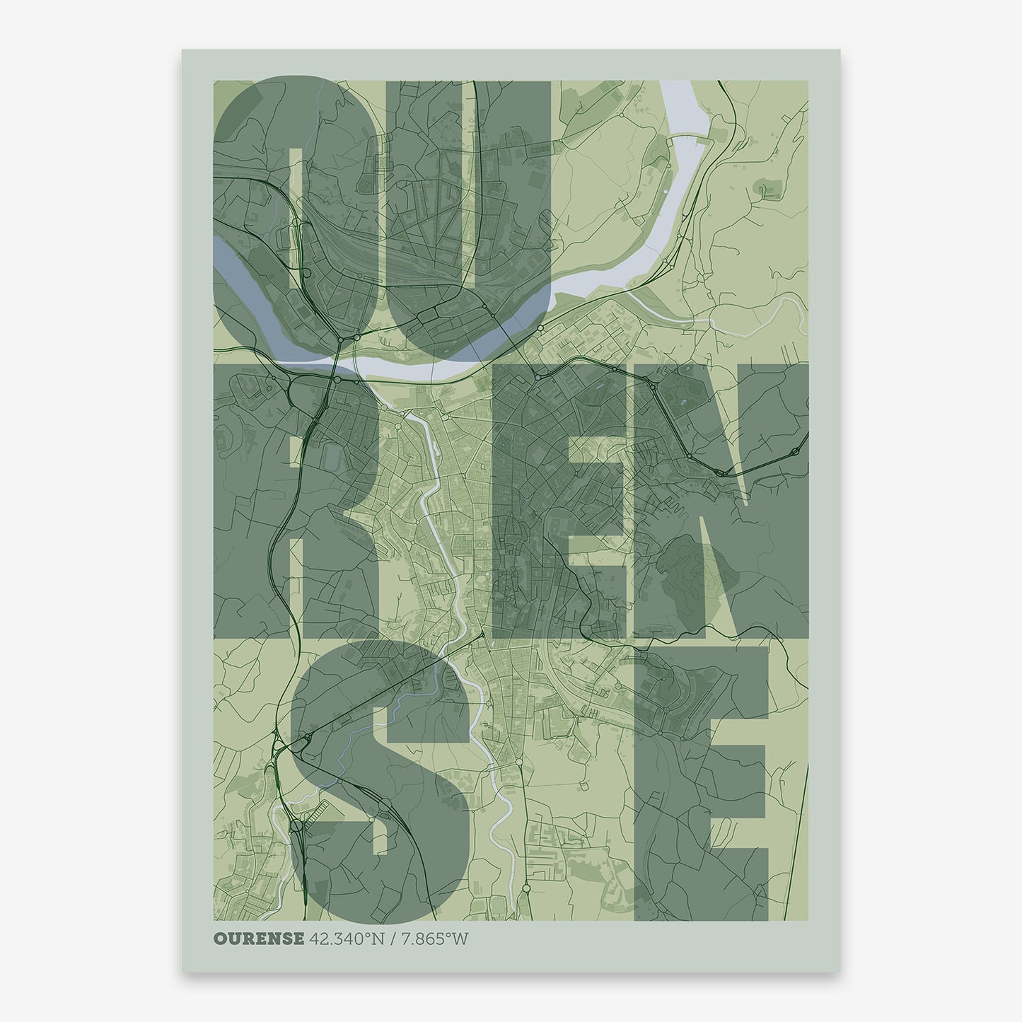 Ourense Map V08 Kyoto / No Frame / No