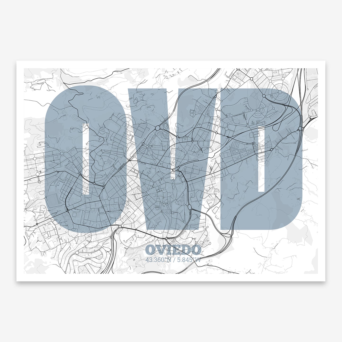 Oviedo Map V02 Urban / No Frame / No