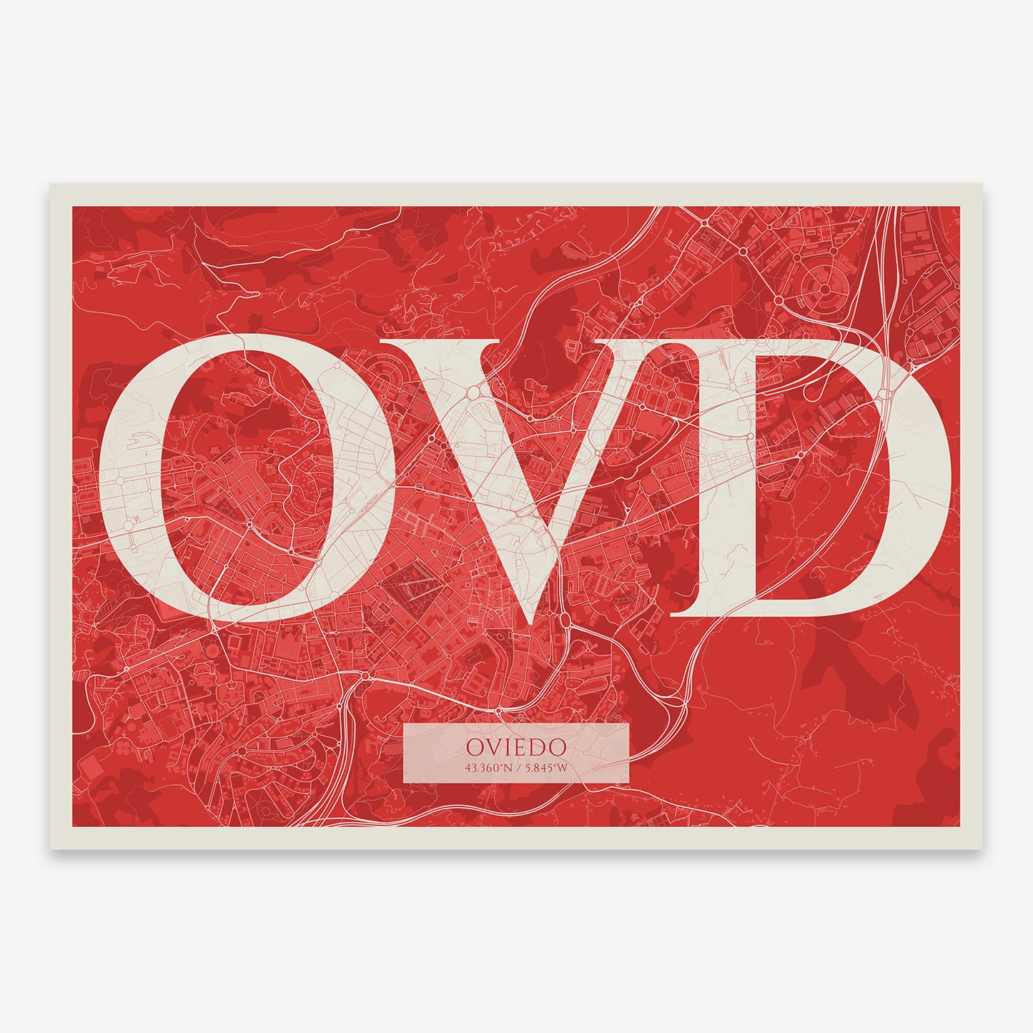 Oviedo Map V06 Boho / Frame / Yes