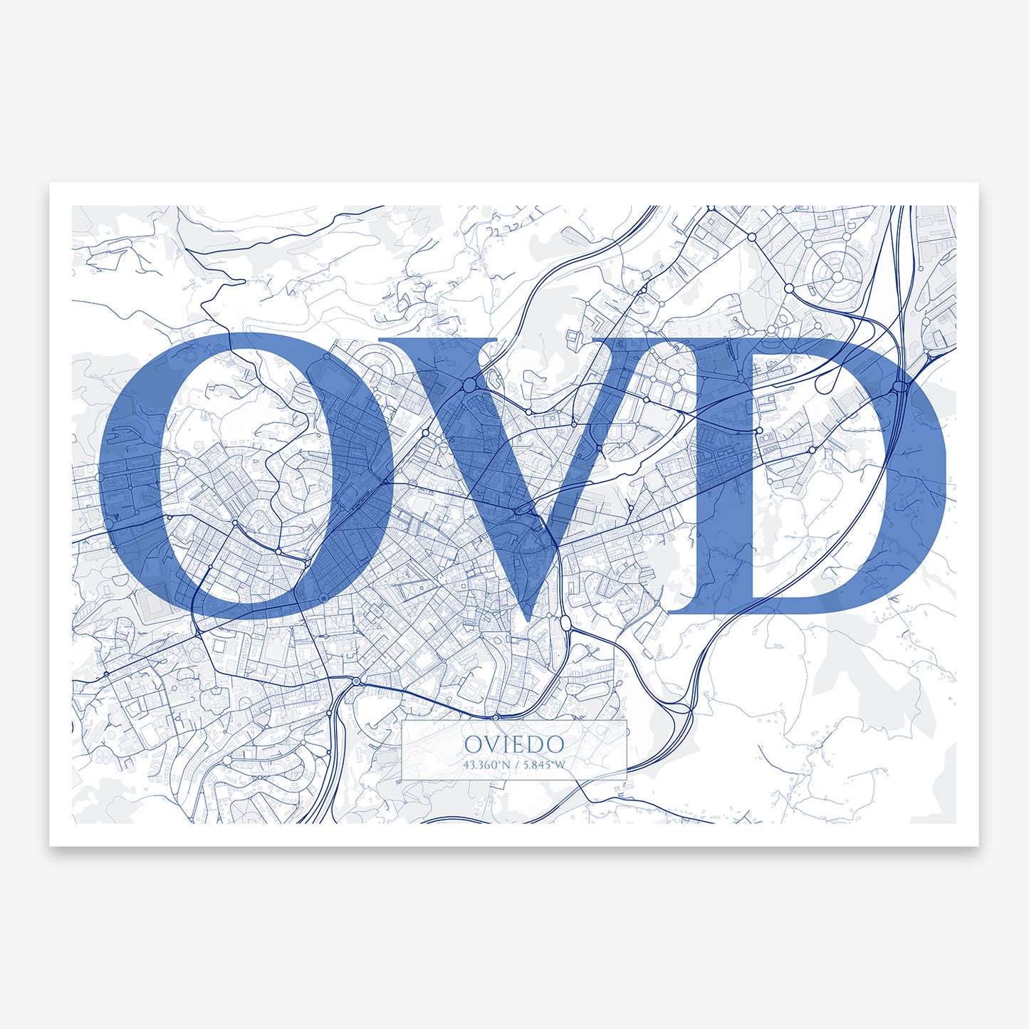 Oviedo Map V06 Med / No Frame / No