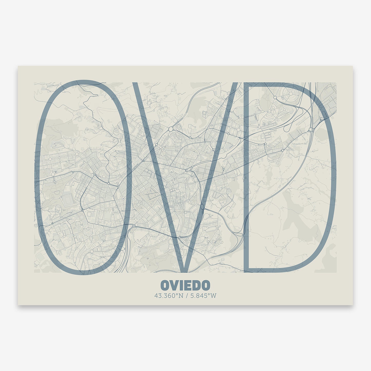 Oviedo Map V07 Seaside / Frame / Yes