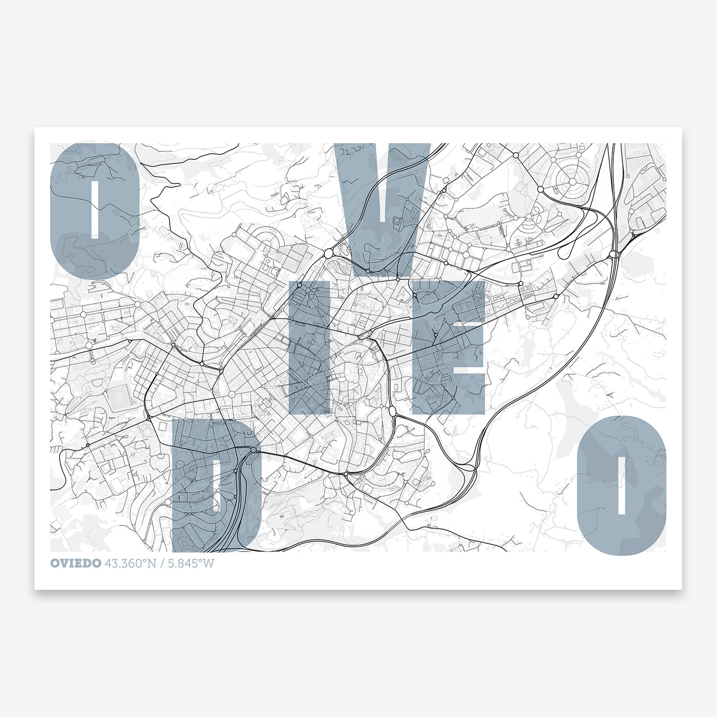 Oviedo Map V08 Urban / No Frame / No