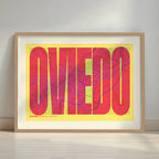 Graphic souvenir of Oviedo – Contemporary typographic print