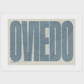 Lámina tipográfica de Oviedo – diseño Extra Comprimida, sin marco sobre papel