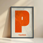 Decorative print of Palencia – Modern typographic art