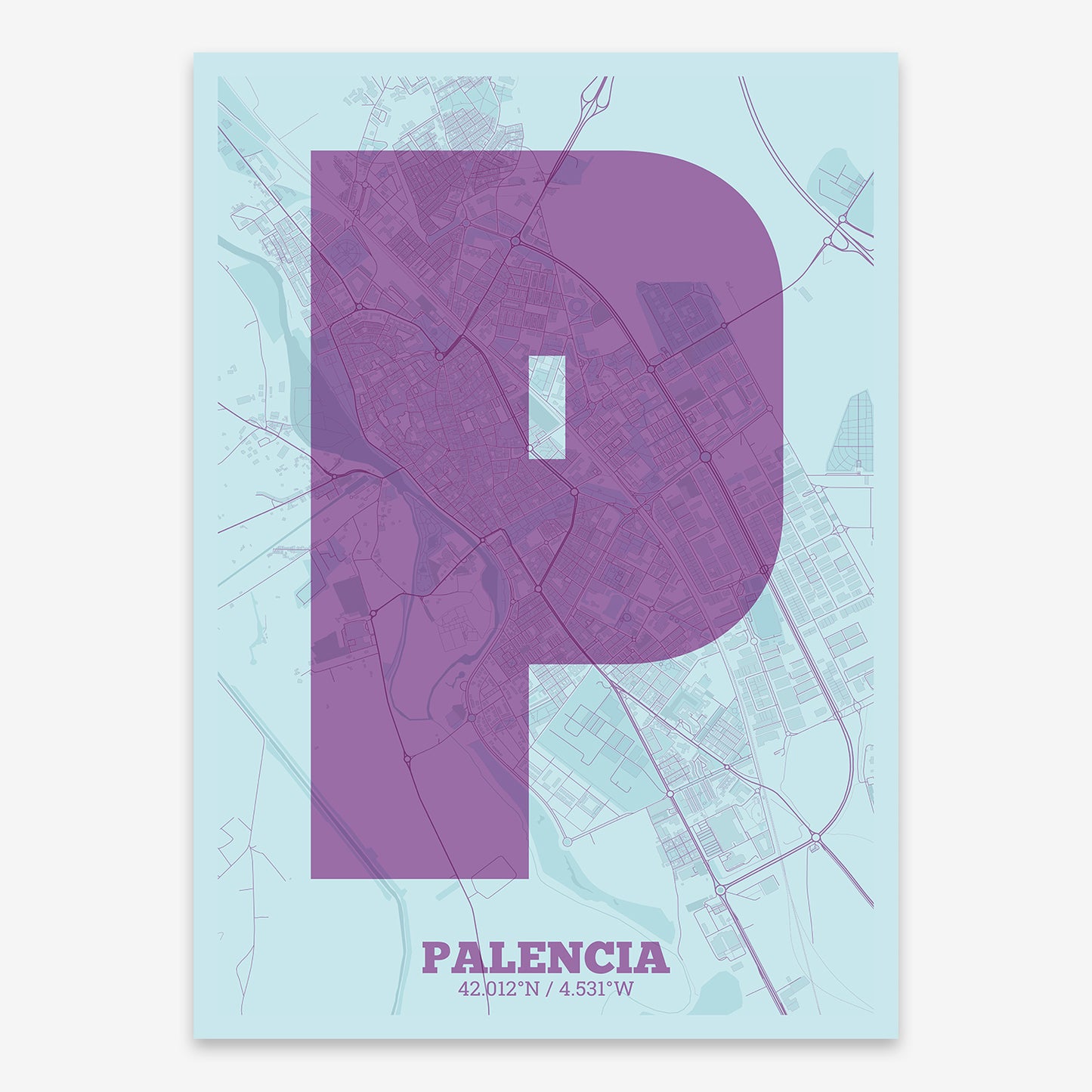 Palencia Map V02 Shabby / No Frame / No