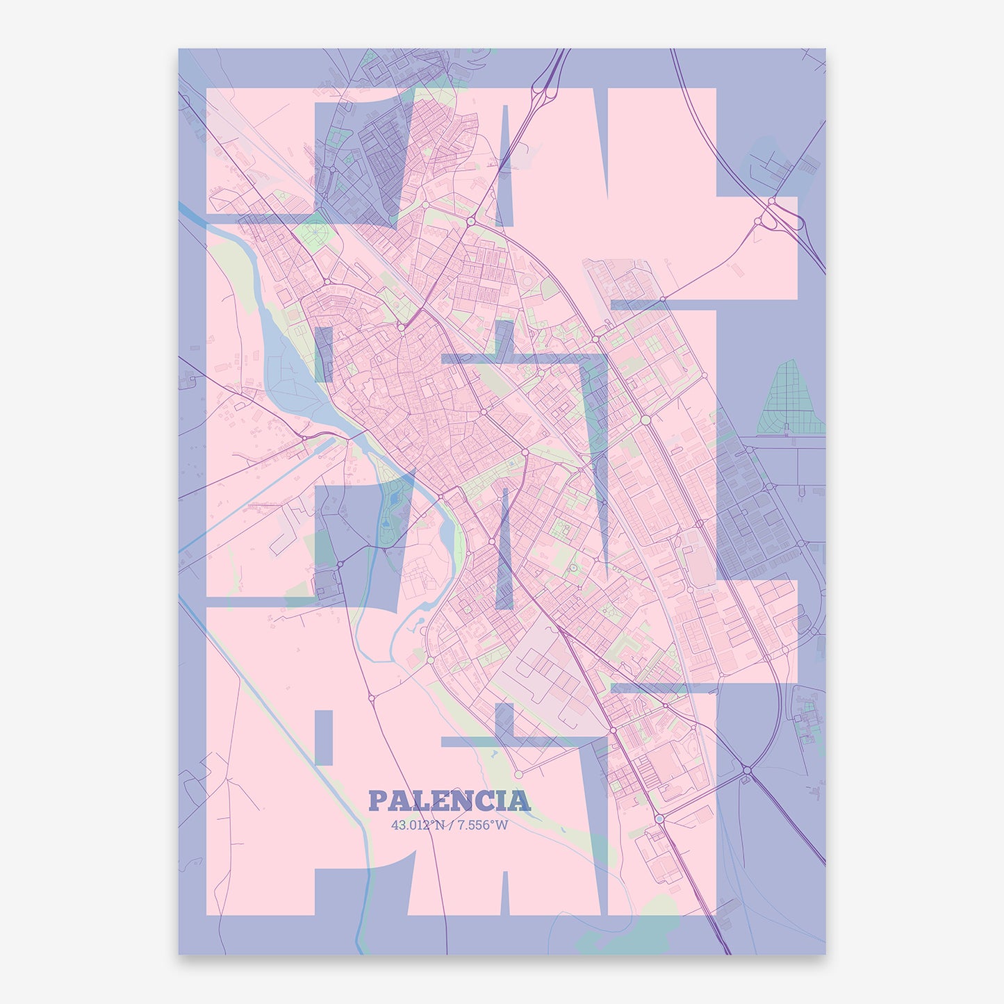 Palencia Map V03 Nursery / No Frame / No