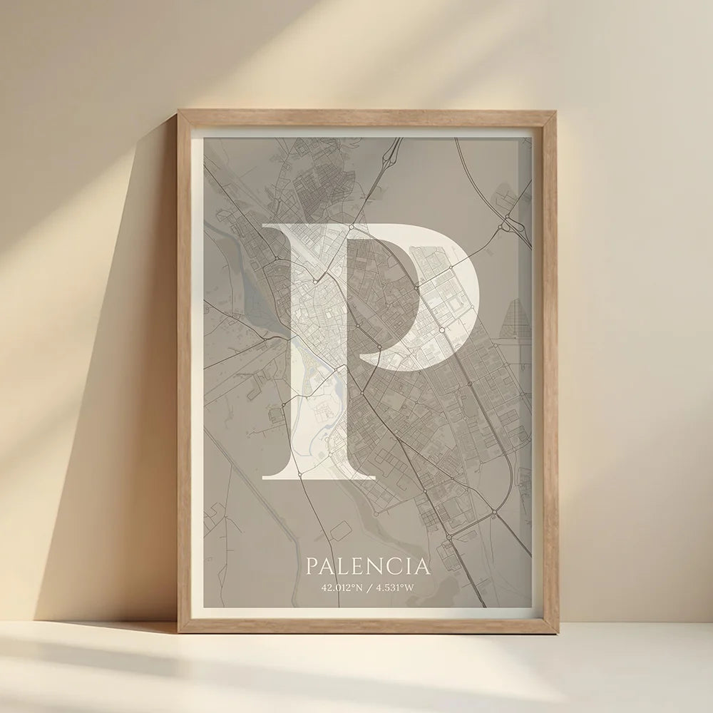 Elegant print of Palencia – Minimalist and sophisticated poster