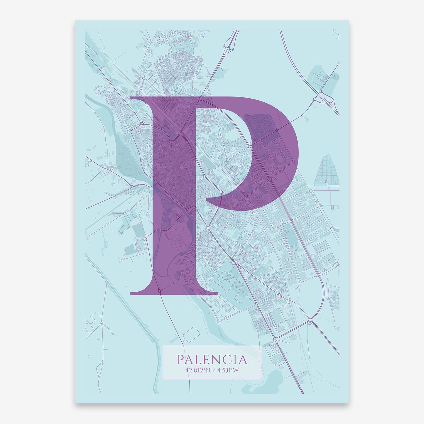 Palencia Map V06 Shabby / Frame / No