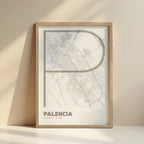 Decorative poster of Palencia – Ultra-fine typographic art