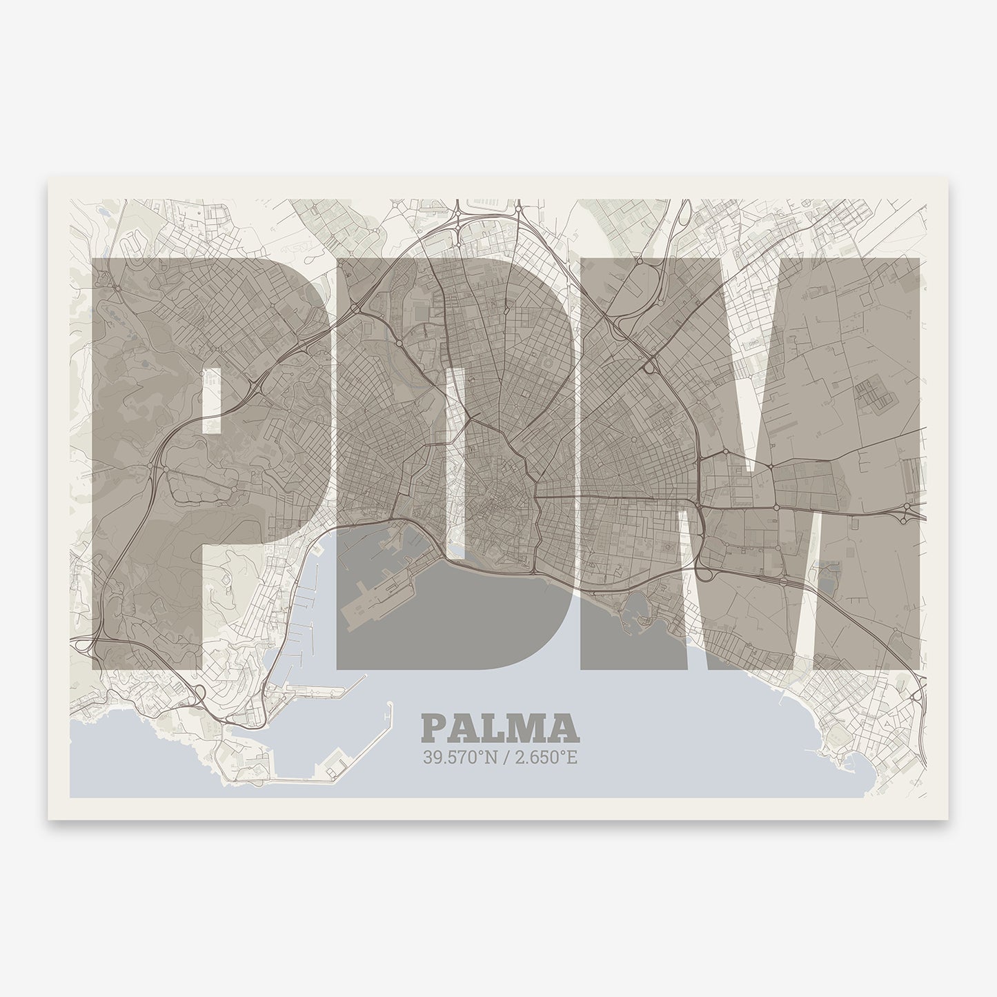 Palma Map V02 Rustic / No Frame / No