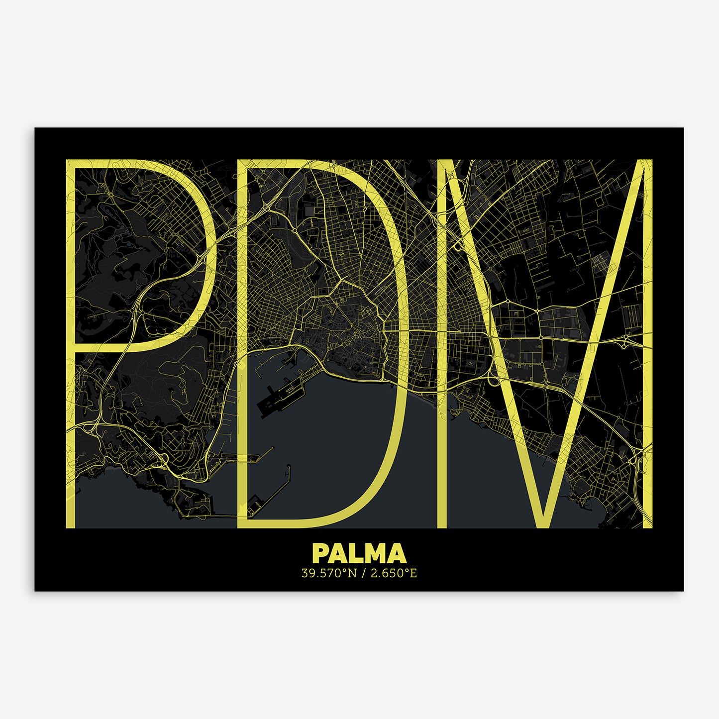 Palma Map V07 Night / Frame / No