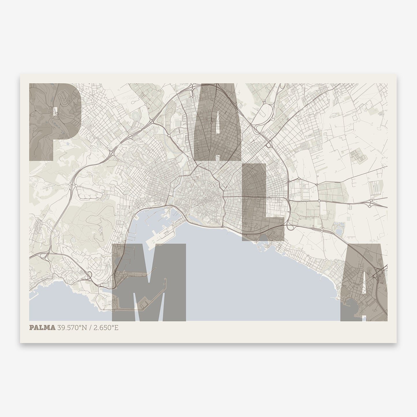 Palma Map V08 Rustic / No Frame / No